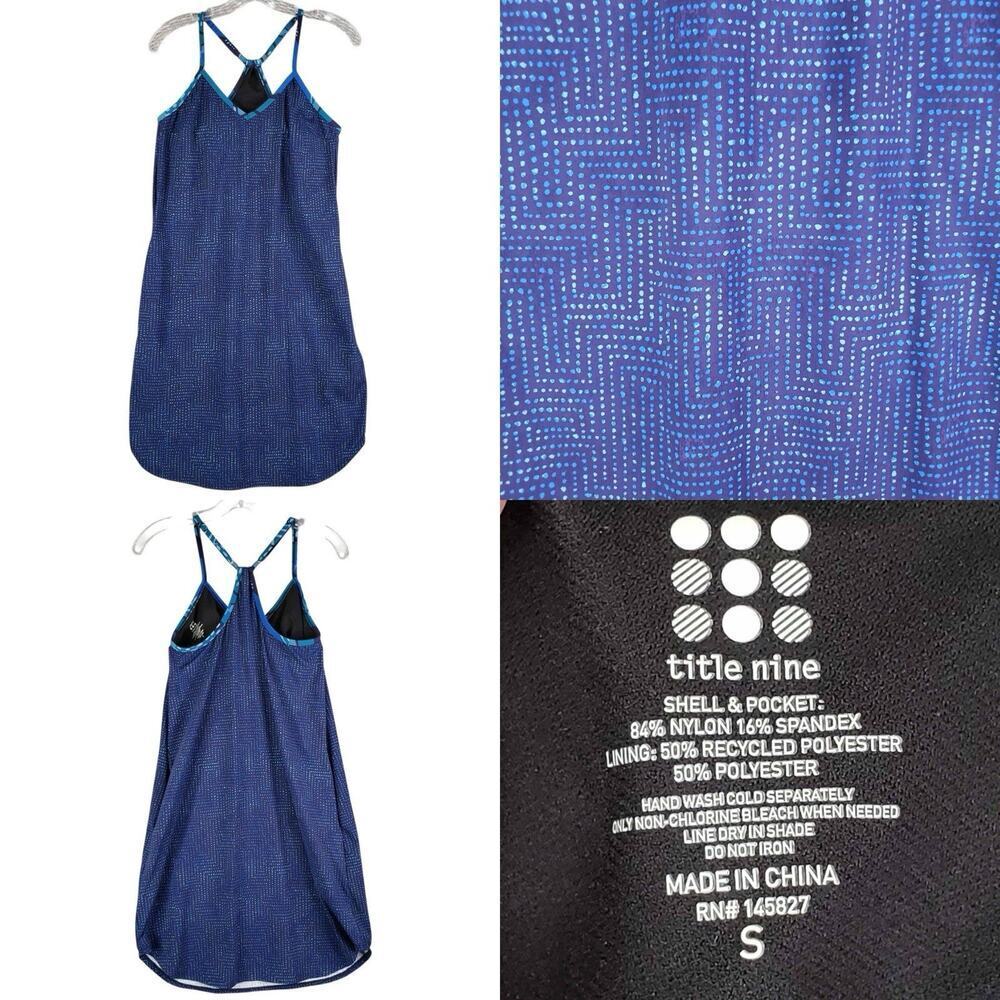Title Nine Dress Racerback Built In Bra Blue Women’s Size Small S Athletic Golf